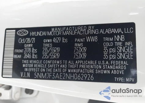 2022 Hyundai Tucson Sel from USA, damaged, VIN 5NMJF3AE2NH062926
